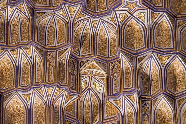 Uzbekistan, Samarkand, Guri Amir Mausoleum, Ceiling