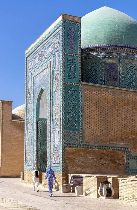 Framed Print : Uzbekistan, Samarkand, Shah-i-Zinda, Tomb Street of 11 Mausoleums Framed Print : Uzbekistan, Samarkand, Shah-i-Zinda, Tomb Street of 11 Mausoleums