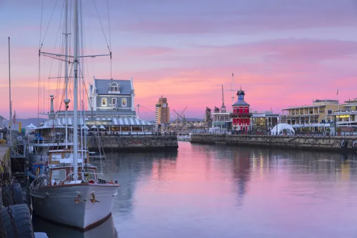 Framed Print : V+A Waterfront at sunset, Cape Town, Western Cape, South Africa Framed Print : V+A Waterfront at sunset, Cape Town, Western Cape, South Africa