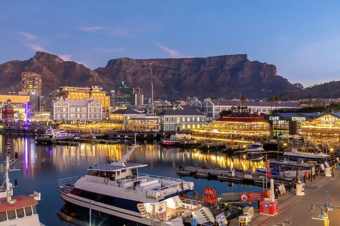Framed Print : V & A Waterfront and Table Mountain at Dusk, Cape Town, Western Cape Province, South Africa Framed Print : V & A Waterfront and Table Mountain at Dusk, Cape Town, Western Cape Province, South Africa