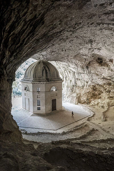 Valadier Temple in a cave, Marche region, Central Italy. (MR)
