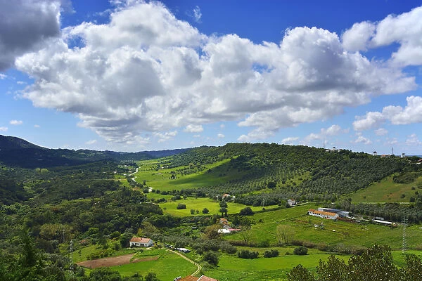 Vale dos Barris and Louro mountain range at the Arrabida Nature Park. Portugal