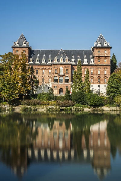 Valentino Castle and Po River, Turin, Piedmont, Italy