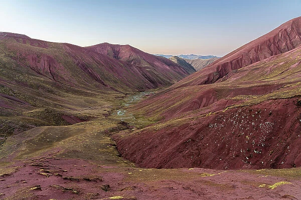 Valle Rojo (Red Valley) at dawn, near Rainbow mountain, Pitumarca District, Cusco Region, Peru