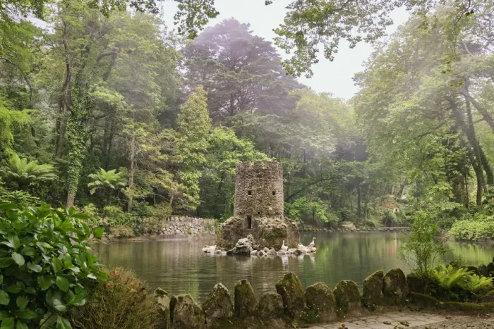 Framed Print : The Valley of the Lakes (Vale dos Lagos) on a misty day, in the Pena forest above Sintra Framed Print : The Valley of the Lakes (Vale dos Lagos) on a misty day, in the Pena forest above Sintra