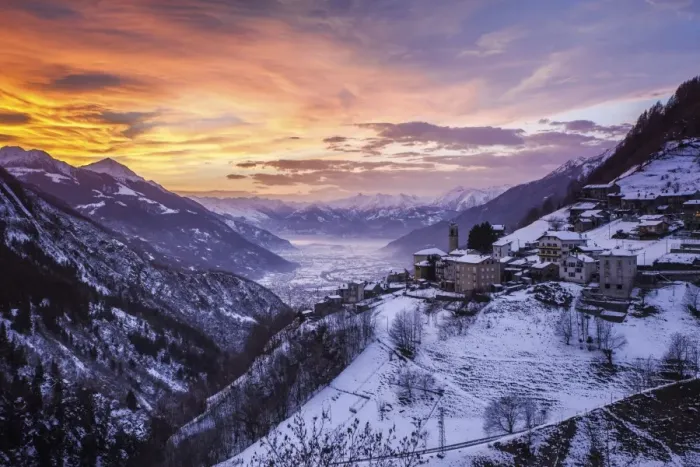 Framed Print : Valtellina, Campo Tartano village, Lombardy, Italy Framed Print : Valtellina, Campo Tartano village, Lombardy, Italy