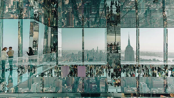 One Vanderbilt building, mirrors and downtown view of Manhattan, New York City, USA