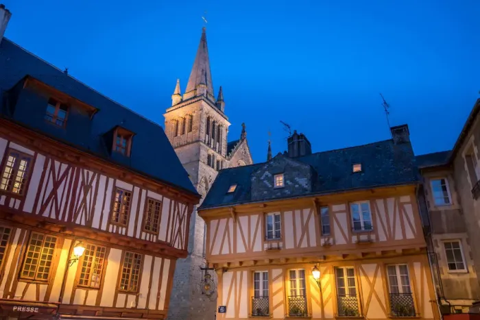 Framed Print : Vannes by night, Brittany, France Framed Print : Vannes by night, Brittany, France