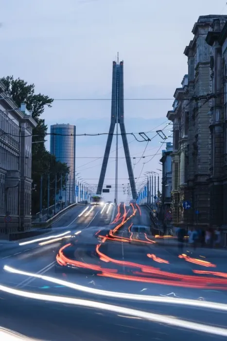 Framed Print : Vansu Tilts Bridge at twilight, Riga, Latvia, Baltic States, Europe Framed Print : Vansu Tilts Bridge at twilight, Riga, Latvia, Baltic States, Europe