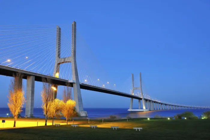 Framed Print : Vasco da Gama bridge and the Tagus river. Lisbon, Portugal Framed Print : Vasco da Gama bridge and the Tagus river. Lisbon, Portugal