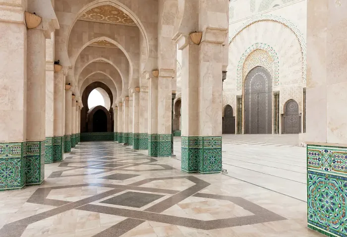 Framed Print : The vast exterior of the Mosque of Hassan II, Casablanca, Northern Morocco Framed Print : The vast exterior of the Mosque of Hassan II, Casablanca, Northern Morocco