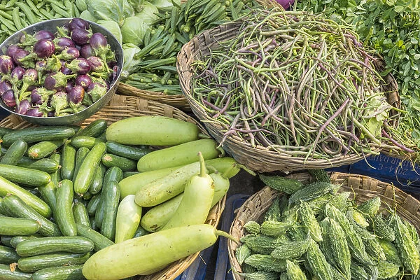 Vegetable market, Udaipur, Rajasthan, India