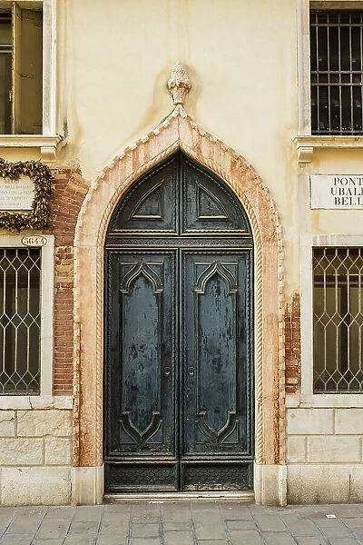 Venetian doorway, Venice, Veneto, Italy