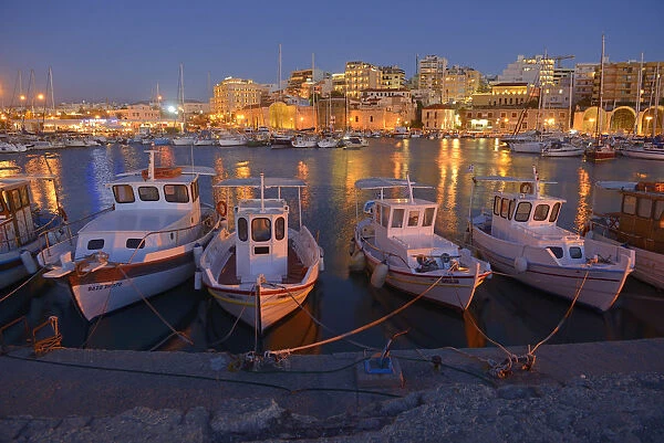 Venetian Harbor in Heraklion, Crete, Greece, Europe