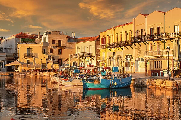 Venetian harbor, Rethymno, Crete, Greece
