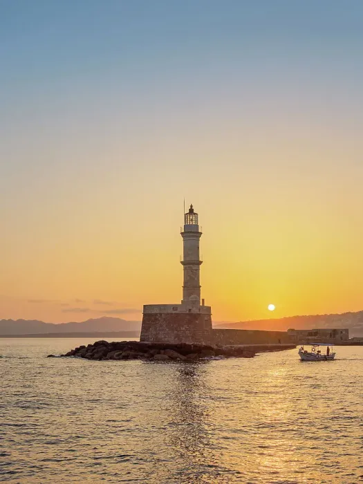 Framed Print : Venetian Lighthouse at sunrise, City of Chania, Crete, Greece Framed Print : Venetian Lighthouse at sunrise, City of Chania, Crete, Greece