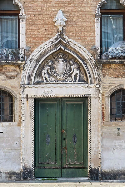 Venetian style doorway, Castello, Venice, Veneto, Italy