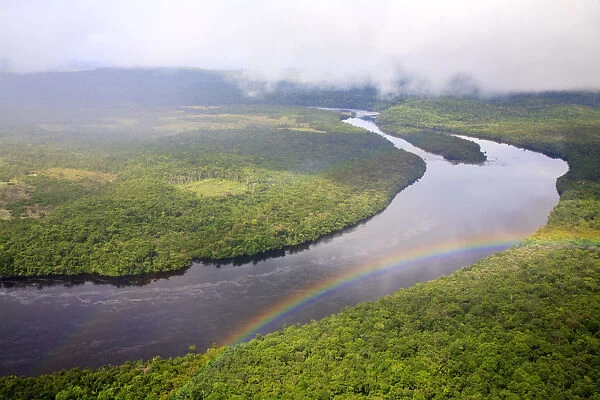 Venezuela, Aerial view of Canaima National Park