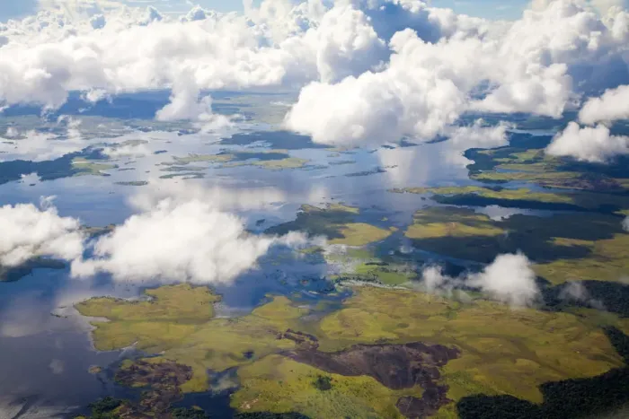 Framed Print : Venezuela, View from plane - Ciudad Bolivar to Canaima