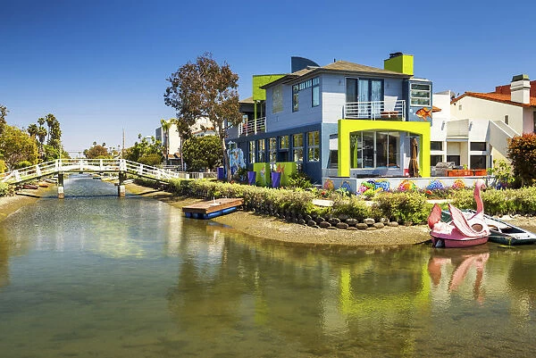 Venice Beach Canals, Los Angeles, California, USA