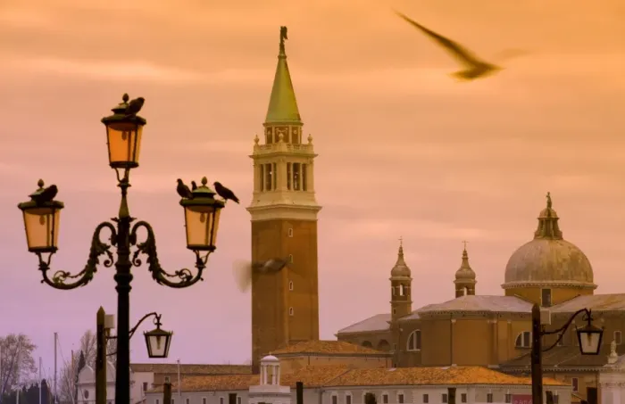 Framed Print : Venice, Veneto, Italy; Along the bacino the San Marco detail of San Giorgio Maggiore in the background Framed Print : Venice, Veneto, Italy; Along the bacino the San Marco detail of San Giorgio Maggiore in the background