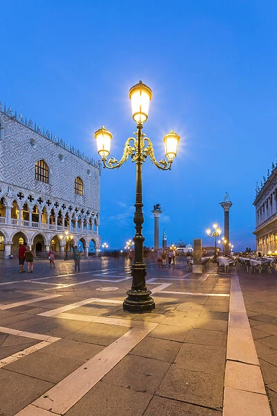 Venice, Veneto, Italy. San Marco Square at night