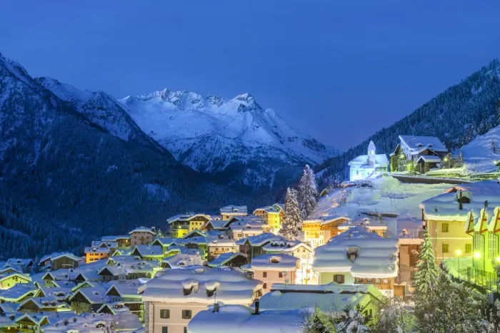 Framed Print : Vermiglio at dusk in winter season. Europe, Italy, Trentino Alto Adige Framed Print : Vermiglio at dusk in winter season. Europe, Italy, Trentino Alto Adige