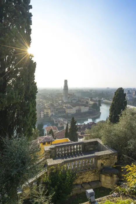 Framed Print : Verona, Veneto, Italy. Panoramic view of Verona from Piazzale Castel San Pietro Framed Print : Verona, Veneto, Italy. Panoramic view of Verona from Piazzale Castel San Pietro