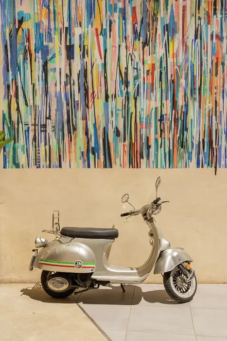 Framed Print : Vespa, Marseille, Provence Alpes Cote d'Azur, Bouches du Rhone, France