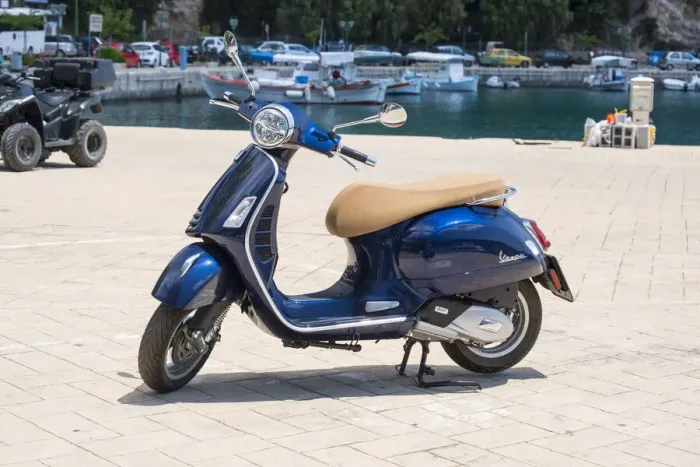 Framed Print : Vespa, Patitiri, Alonnisos, Sporade Islands, Greece Framed Print : Vespa, Patitiri, Alonnisos, Sporade Islands, Greece