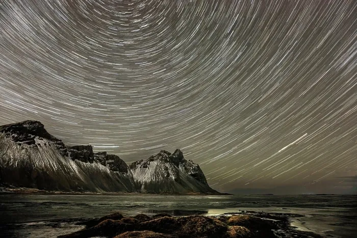 Framed Print : Vestrahorn at night with star trails, Stokksnes, near Hofn, Southeast Iceland Framed Print : Vestrahorn at night with star trails, Stokksnes, near Hofn, Southeast Iceland