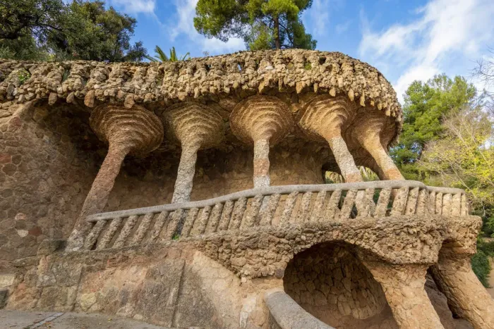 Framed Print : Viaduct path, Park Guell, Barcelona, Catalonia, Spain Framed Print : Viaduct path, Park Guell, Barcelona, Catalonia, Spain