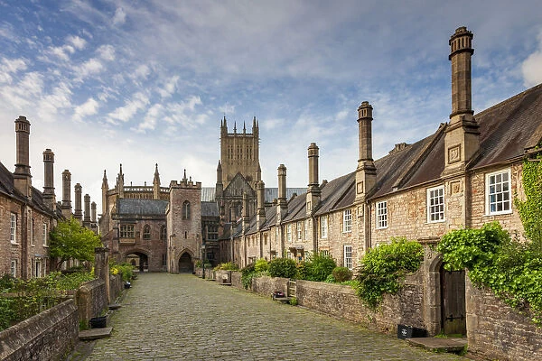 Vicars Close and Wells Cathedral, Wells, Somerset