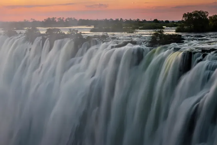 Framed Print : Victoria Falls at dusk, Livingstone, Zambia Framed Print : Victoria Falls at dusk, Livingstone, Zambia