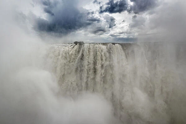 Victoria Falls in full flow in the rainy season, Livingstone, Zambia