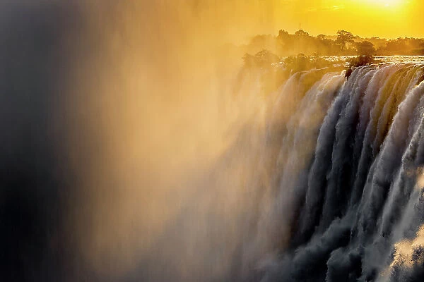 Victoria Falls at sunset, Livingstone, Zambia