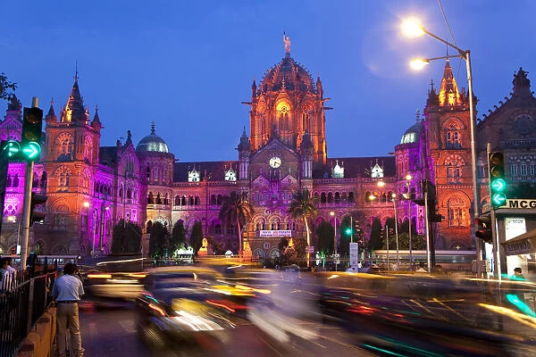 Victoria Terminus or Chhatrapati Shivaji Terminus (CST), Mumbai (Bombay), India
