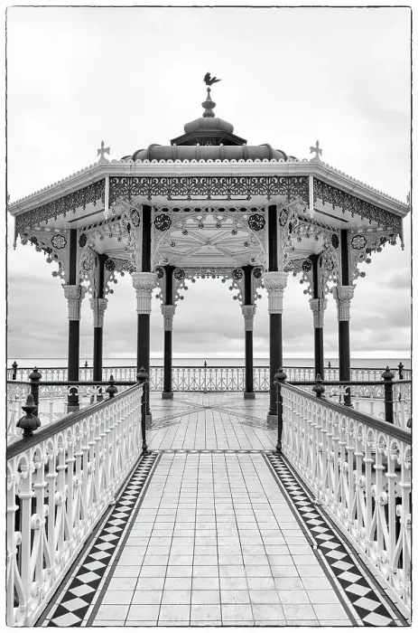 Framed Print : Victorian Bandstand on Brighton seafront, East Sussex, England Framed Print : Victorian Bandstand on Brighton seafront, East Sussex, England