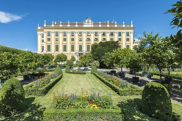 Vienna, Austria, Europe. The Schaonbrunn Palace and the Privy Garden