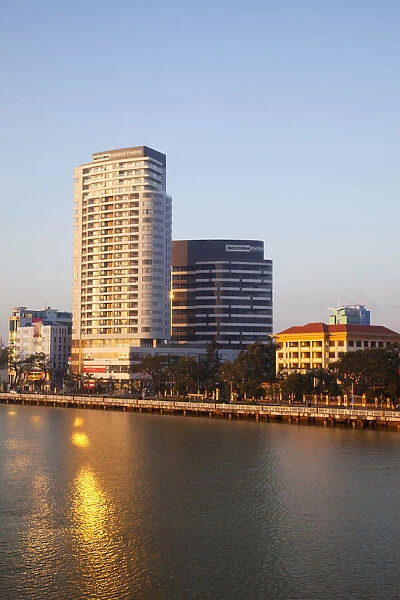 Vietnam, Danang, City Skyline and Han River