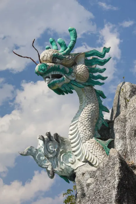 Framed Print : Vietnam, Dien Bien Phu, dragon statue Framed Print : Vietnam, Dien Bien Phu, dragon statue