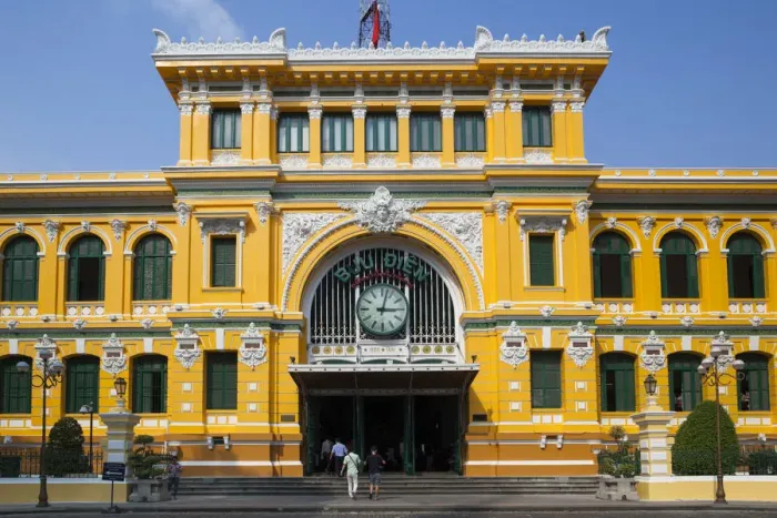 Framed Print : Vietnam, Ho Chi Minh City, Central Post Office, exterior Framed Print : Vietnam, Ho Chi Minh City, Central Post Office, exterior