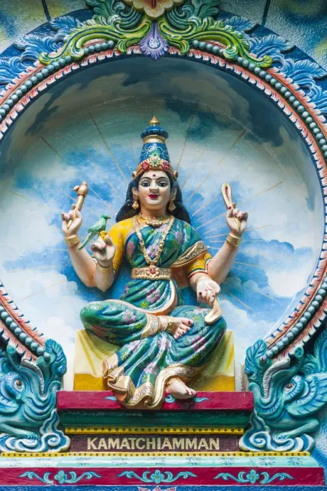 Framed Print : Vietnam, Ho Chi Minh City, Mariamman Hidu Temple, statue of Hindu God Kamatchiamman Framed Print : Vietnam, Ho Chi Minh City, Mariamman Hidu Temple, statue of Hindu God Kamatchiamman