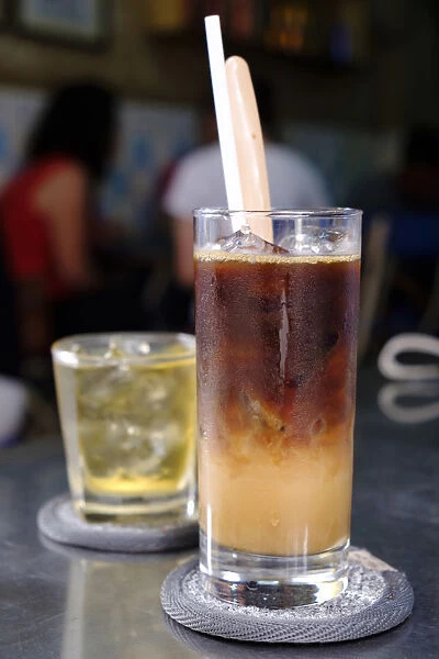 Vietnam, Ho Chi Minh City (Saigon), authentic Saigonese  /  Vietnamese iced coffee in