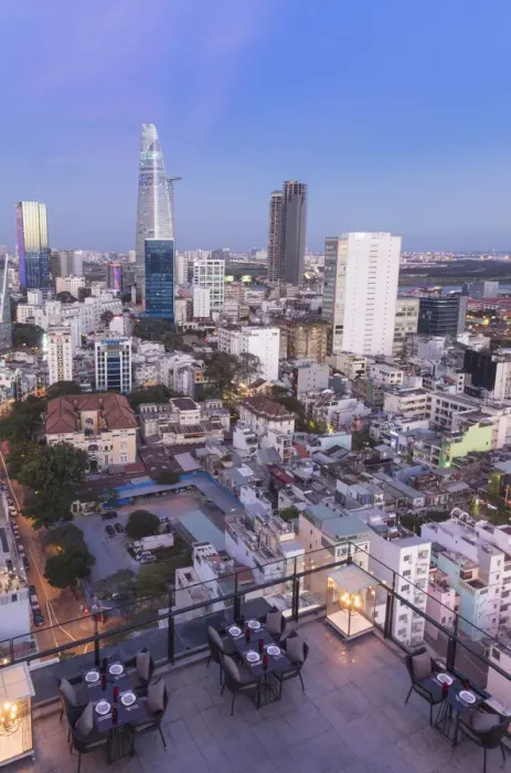 Framed Print : Vietnam, Ho Chi Minh City (Saigon), view from the AIR Sky bar in central Saigon