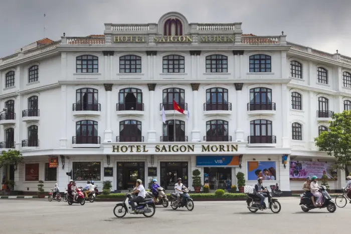 Framed Print : Vietnam, Hue, historic Hotel Saigon Morin, exterior Framed Print : Vietnam, Hue, historic Hotel Saigon Morin, exterior