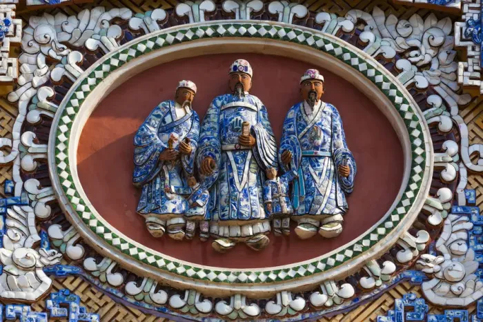 Framed Print : Vietnam, Hue, Hue Imperial City, Dien Tho Residence, building detail Framed Print : Vietnam, Hue, Hue Imperial City, Dien Tho Residence, building detail