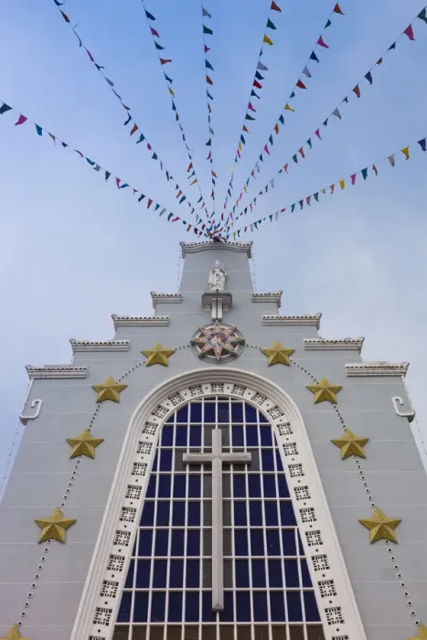 Framed Print : Vietnam, Hue, Redeemer Catholic Church, exterior Framed Print : Vietnam, Hue, Redeemer Catholic Church, exterior