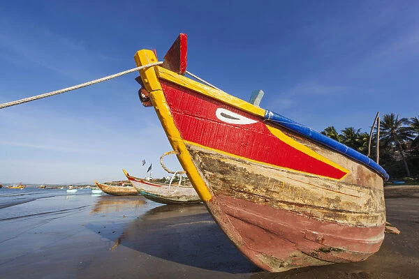 Vietnam, Mui Ne, Mui Ne Beach, Typical Local Fishing Boat