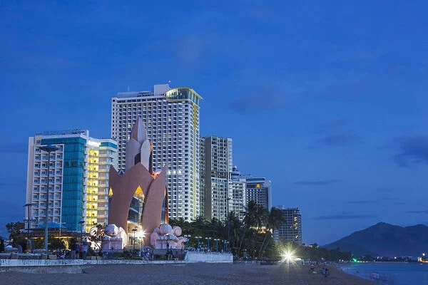 Vietnam, Nha Trang, Beachfront Skyline